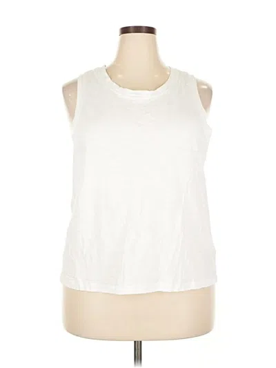 Pre-owned J.crew Factory Store Sleeveless T-shirt In White