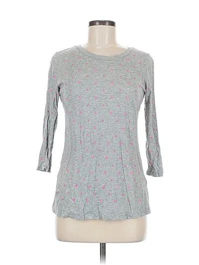 Pre-owned Gap 3/4 Sleeve T-shirt In Gray