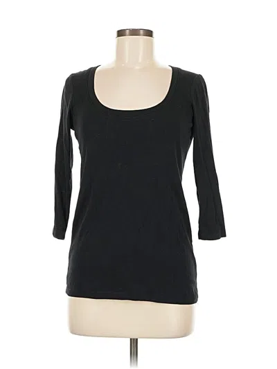 Pre-owned Eddie Bauer 3/4 Sleeve T-shirt In Black