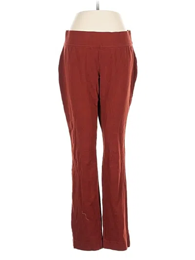 Pre-owned Lands' End Casual Pants In Burgundy