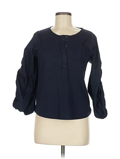 Pre-owned Chico's 3/4 Sleeve Blouse In Blue