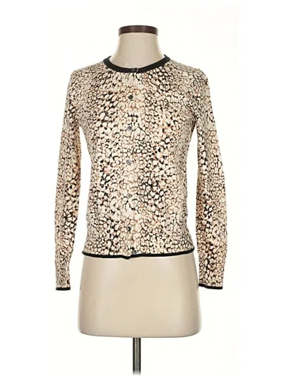 Pre-owned Lands' End Cardigan Sweater In Brown