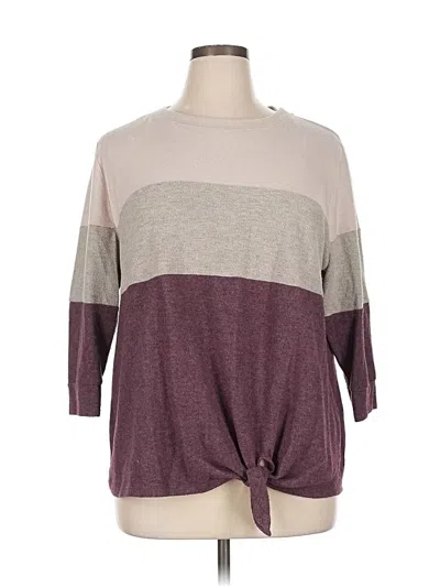 Pre-owned Nine Britton 3/4 Sleeve T-shirt In Burgundy