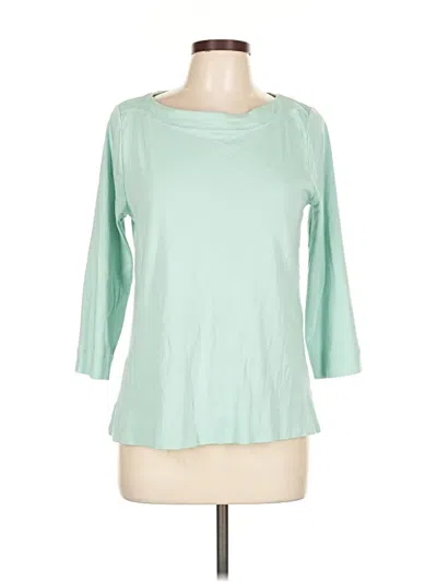 Pre-owned Chico's 3/4 Sleeve T-shirt In Green
