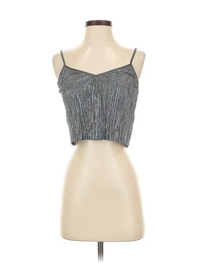 Pre-owned Victoria's Secret Sleeveless Top Silver Strapless Neckline Tops