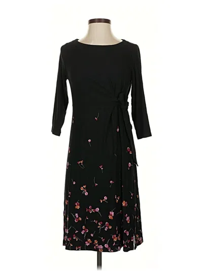 Pre-owned Jjill Casual Dress In Black