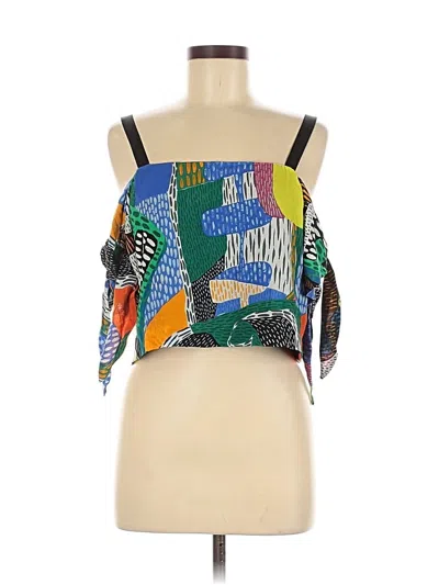 Pre-owned Trafaluc By Zara Sleeveless Blouse In Green