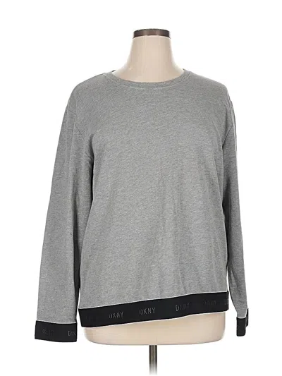 Pre-owned Dkny Sweatshirt In Gray