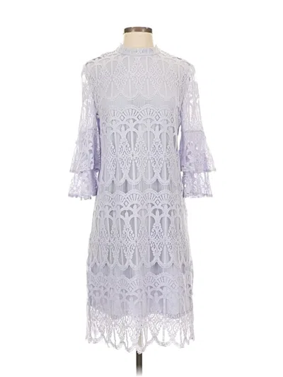 Pre-owned Sharagano Cocktail Dress In Gray