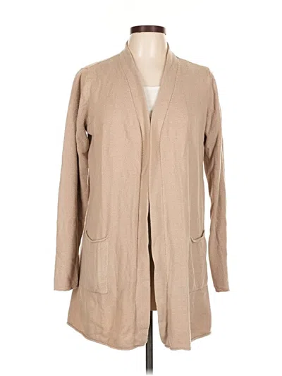 Pre-owned Barefoot Dreams Cozychic Lite Cardigan Sweater In Brown