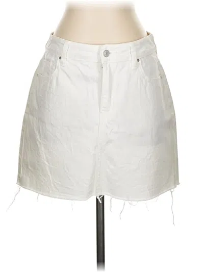 Pre-owned Pacsun Denim Skirt In White