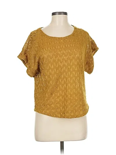 Pre-owned Forever 21 Short Sleeve T-shirt In Gold