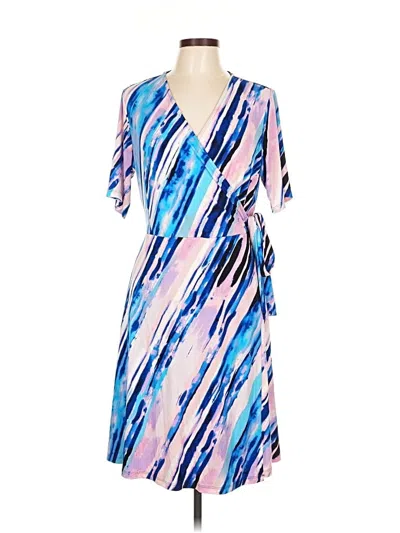 Pre-owned Nina Leonard Casual Dress In Blue