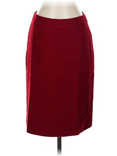 Pre-owned Ann Taylor Formal Skirt In Burgundy