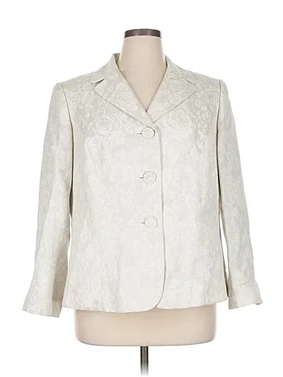 Pre-owned Kasper Blazer Jacket In White