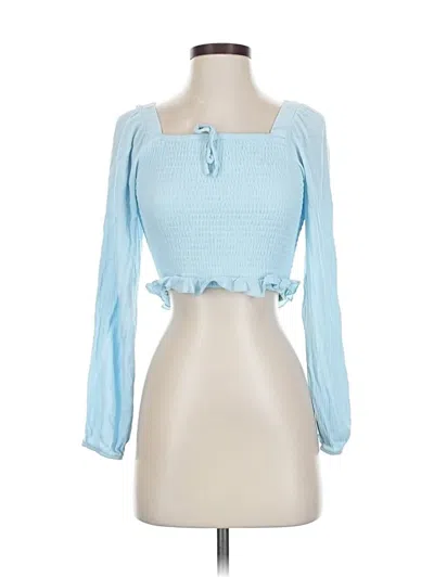 Pre-owned Celebrity Pink 3/4 Sleeve Blouse In Blue