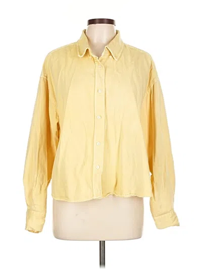 Pre-owned Gap Long Sleeve Button Down Shirt In Yellow