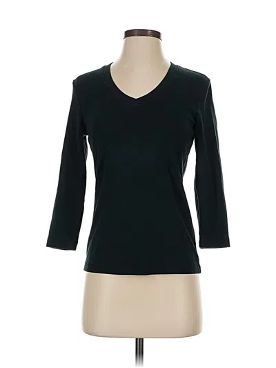 Pre-owned Chico's 3/4 Sleeve T-shirt In Black