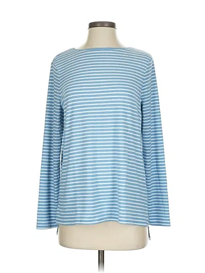 Pre-owned Chico's Long Sleeve T-shirt In Blue