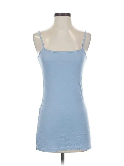 Pre-owned Velvet By Graham & Spencer Tank Top Blue Strapless Neckline Tops