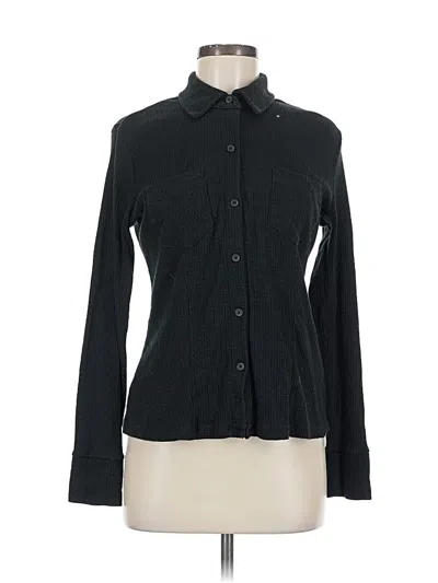 Pre-owned Banana Republic Factory Store Long Sleeve Button Down Shirt In Black