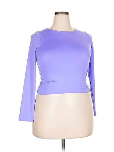 Pre-owned Athletic Works 3/4 Sleeve T-shirt In Purple