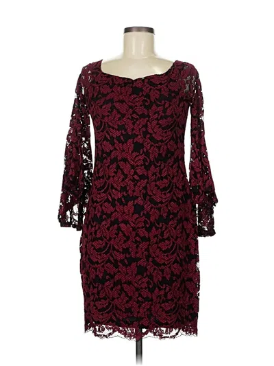 Pre-owned Karen Kane Cocktail Dress In Burgundy