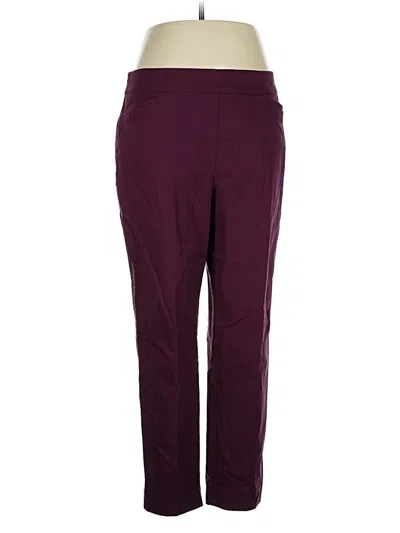 Pre-owned Chico's Active Pants In Burgundy