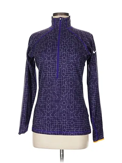 Pre-owned Nike Long Sleeve Top Purple Turtleneck Tops