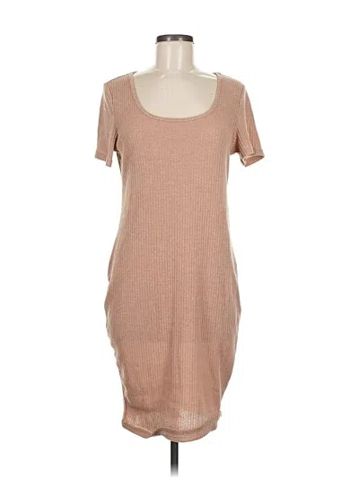 Pre-owned Unbranded Casual Dress In Brown