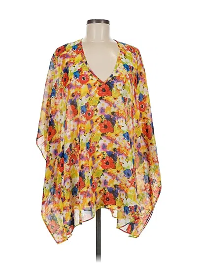 Pre-owned Show Me Your Mumu 3/4 Sleeve Blouse In Yellow