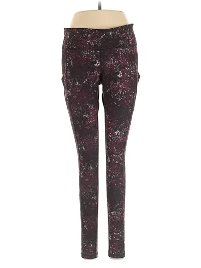 Pre-owned Lucy Active Pants In Burgundy