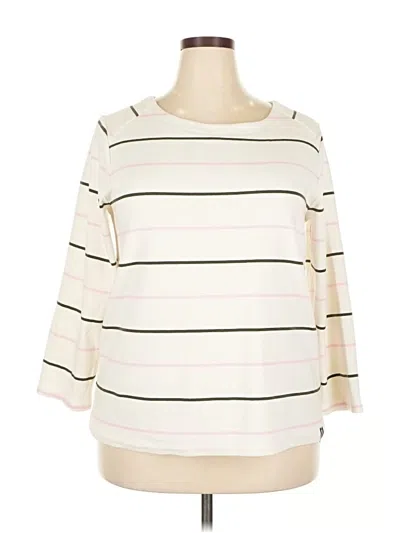 Pre-owned Court & Rowe 3/4 Sleeve T-shirt In White