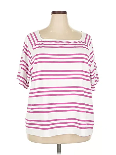 Pre-owned Talbots 3/4 Sleeve T-shirt In Pink