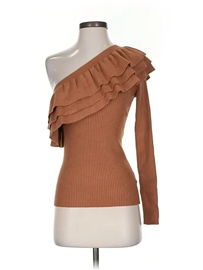 Sofia Jeans By Sofia Vergara Long Sleeve Top In Brown