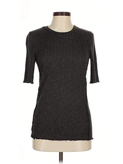 Pre-owned Michael Stars Short Sleeve Turtleneck In Gray