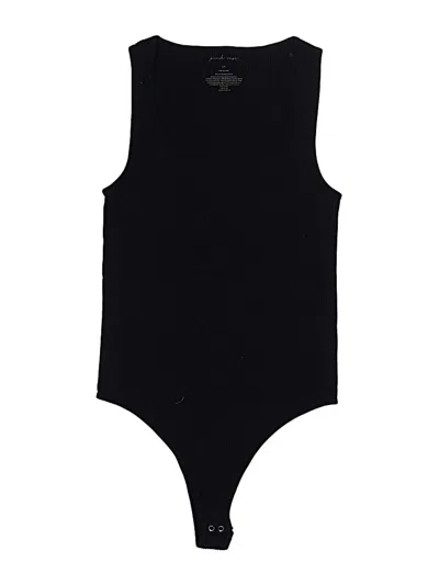 Pre-owned Pink Rose Bodysuit In Black