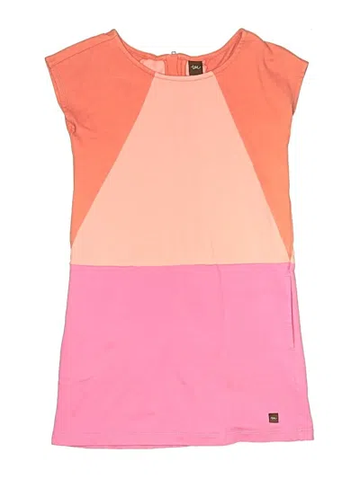 Pre-owned Tea Kids' Dress In Pink