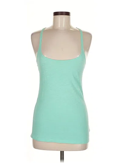 Pre-owned American Eagle Outfitters Tank Top Teal Halter Neckline Tops In Blue