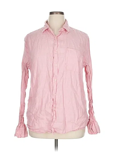 Pre-owned Uniqlo Long Sleeve Button Down Shirt In Pink