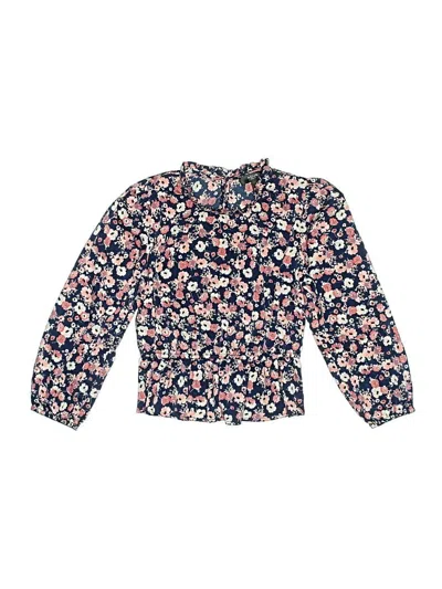 Pre-owned Aqua Kids' Long Sleeve Blouse In Blue