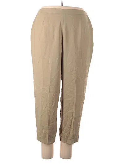 Pre-owned Leslie Fay Khaki Pant In Brown