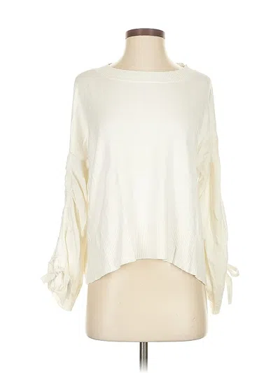 Pre-owned Michael Stars Pullover Sweater In White