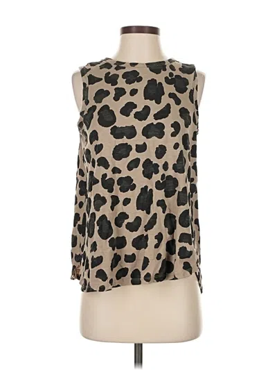 Pre-owned Mud Pie Sleeveless Blouse In Brown