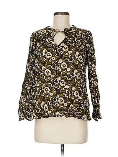 Pre-owned Banana Republic Factory Store Long Sleeve Blouse In Gold