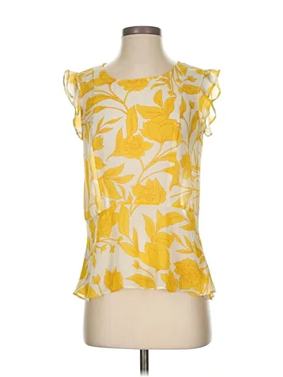 Pre-owned Cabi Sleeveless Blouse In Yellow