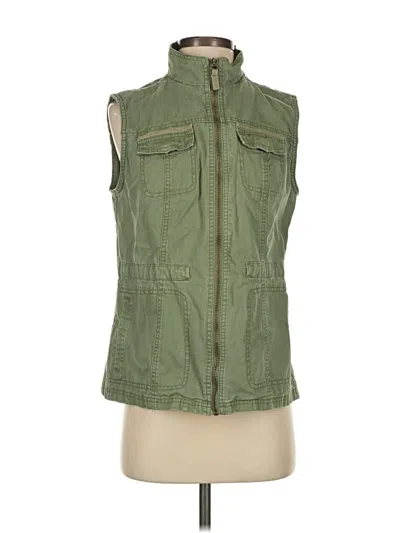 Pre-owned Merona Vest In Green