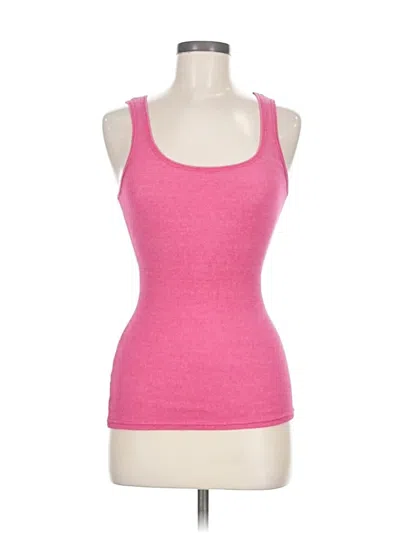 Pre-owned Michael Stars Tank Top Pink Halter Neckline Tops