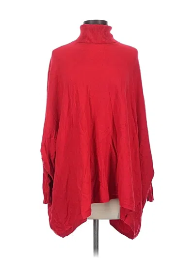 Pre-owned Alfani Poncho In Red