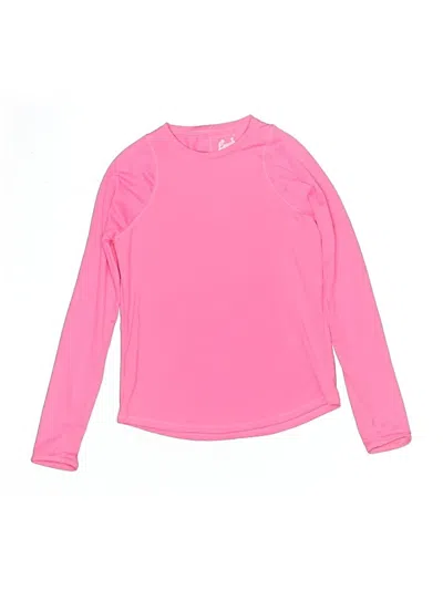 Pre-owned Lucky In Love Kids' Rash Guard In Pink